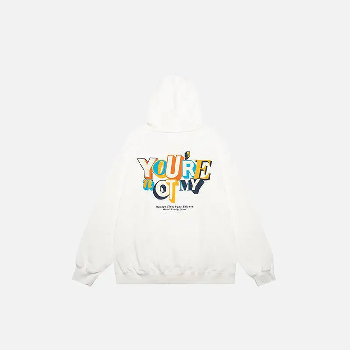 Y2k voice letter print hoodie for trendy streetwear style - hoodies