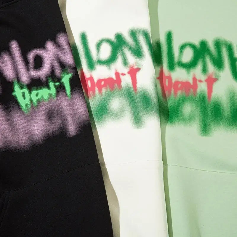 Y2k faded letter print hoodie for stylish comfort - hoodies