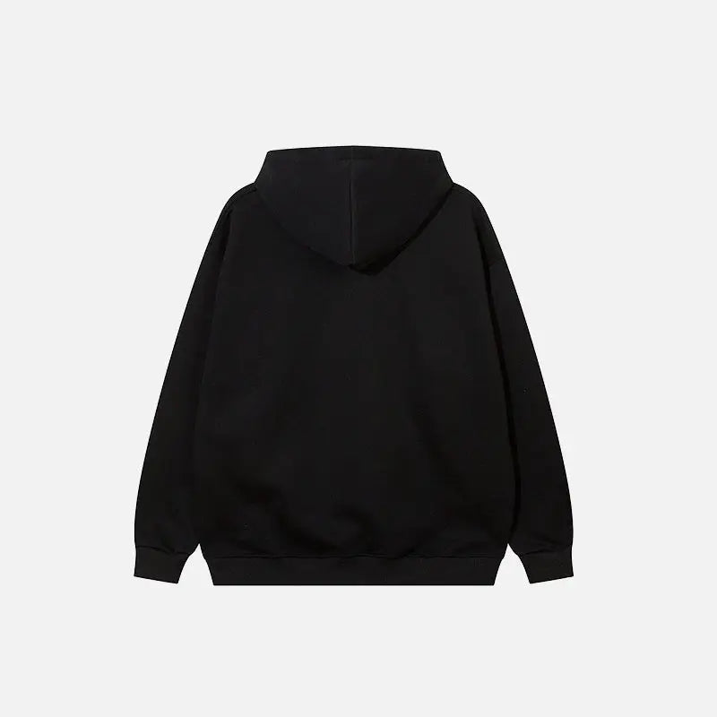 Y2k faded letter print hoodie for stylish comfort - hoodies