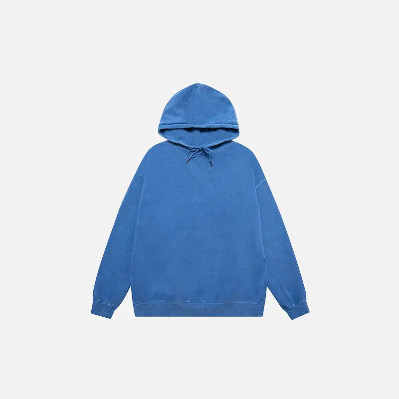 Washed old retro oversized hoodie for ultimate comfort and style - blue / l - hoodies