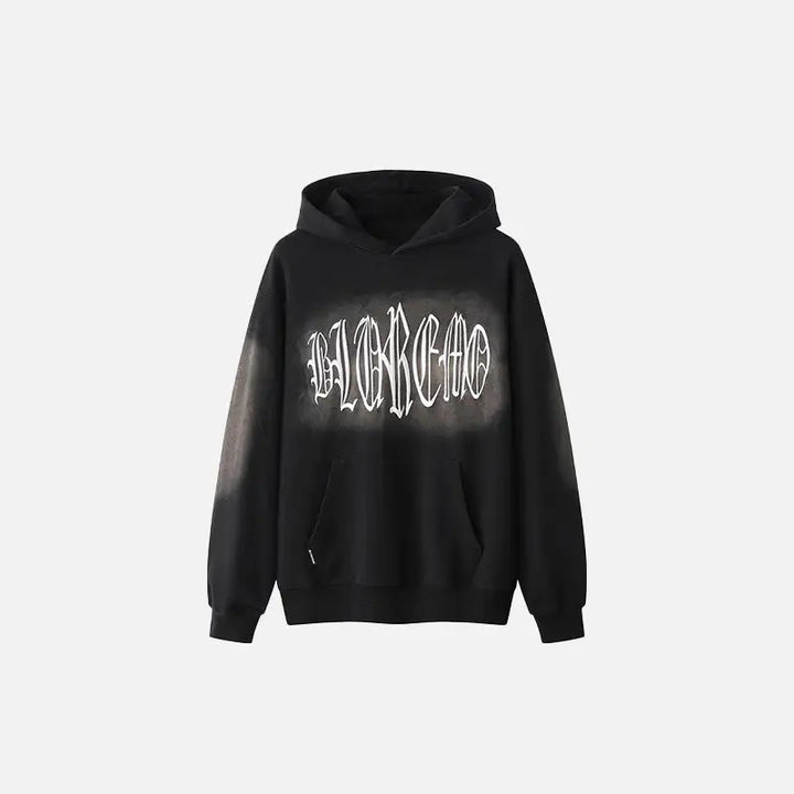 Washed oversized hoodie in y2k streetwear style for everyday comfort - black / m - hoodies