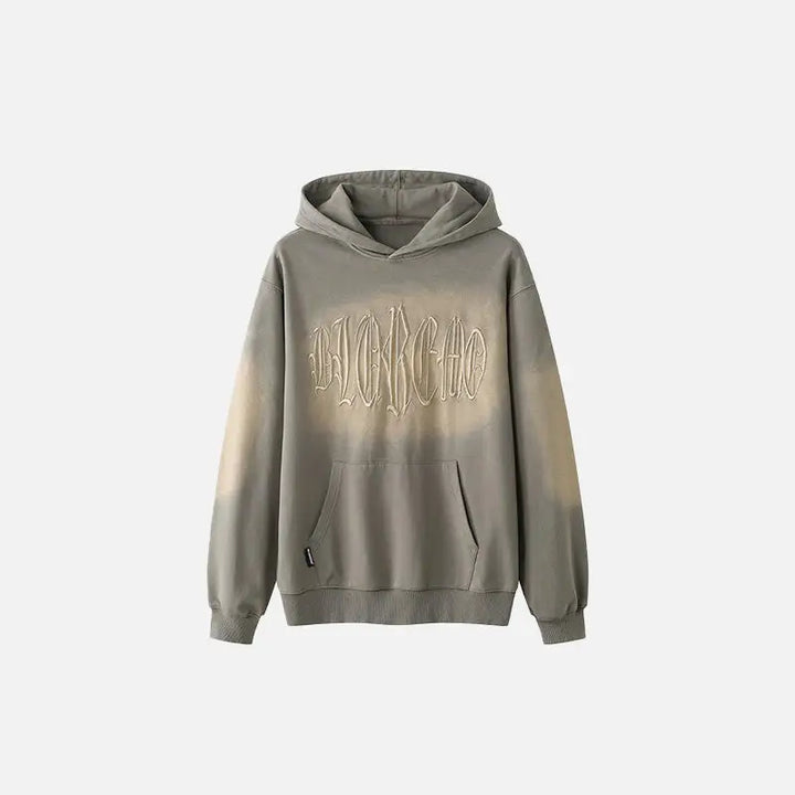 Washed oversized hoodie in y2k streetwear style for everyday comfort - khaki / m - hoodies