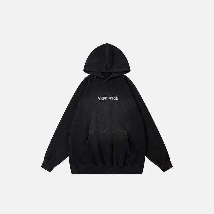 Y2k washed solid color hoodie for comfort and style - black / m - hoodies