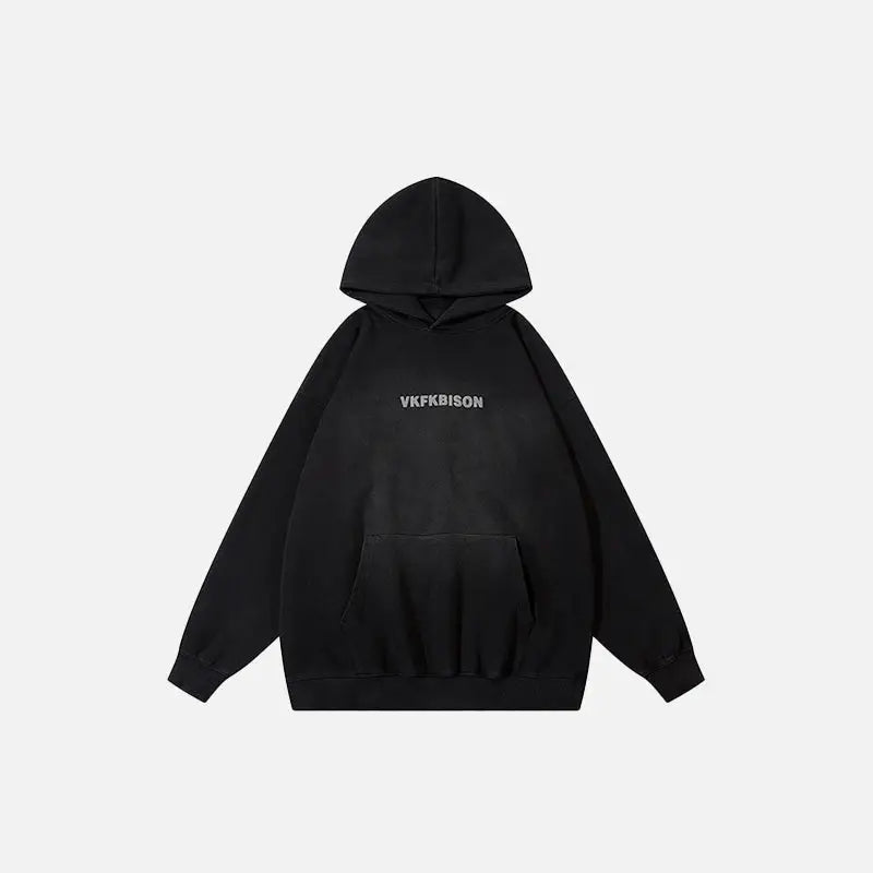 Y2k washed solid color hoodie for comfort and style - black / m - hoodies