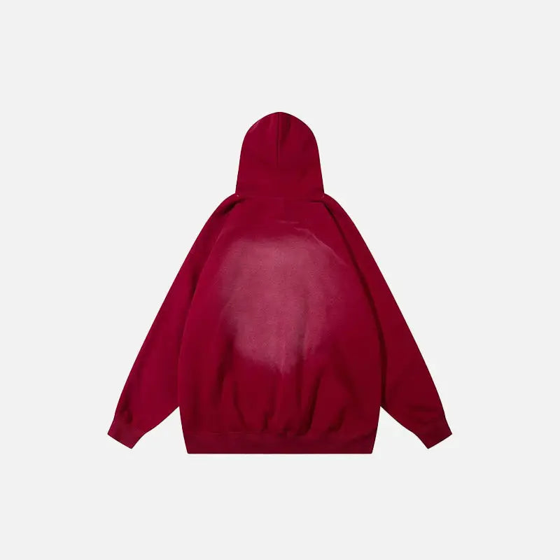 Y2k washed solid color hoodie for comfort and style - hoodies