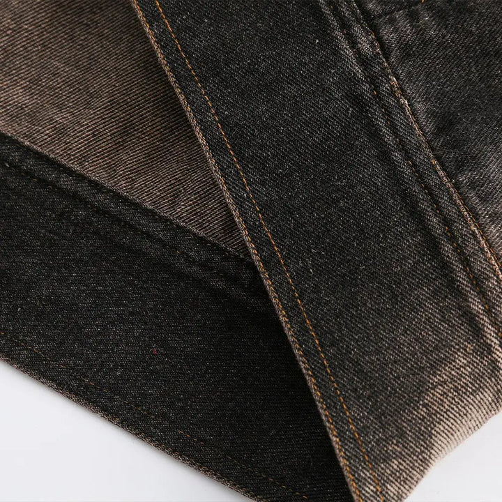 Y2k washed tie-dye denim jacket for trendy streetwear style