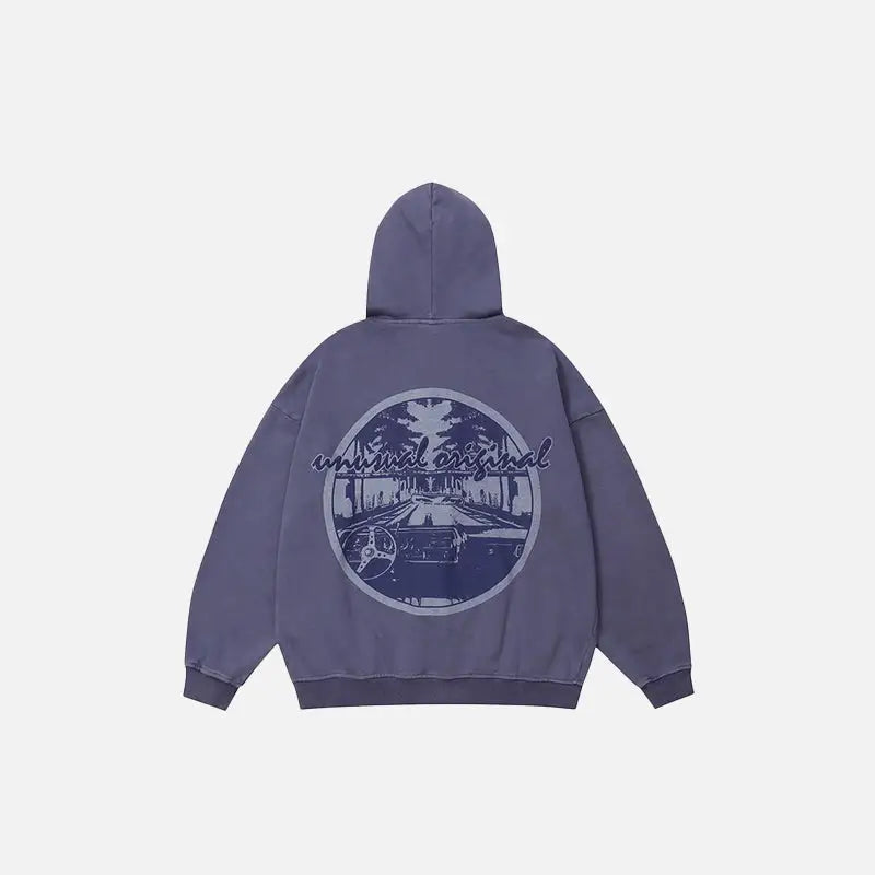 Y2k washed zip hoodie from the streetwear collection - hoodies
