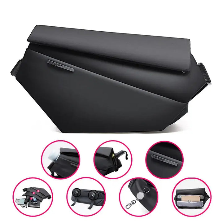 Durable oxford crossbody bag with adjustable straps and interior compartment - a-upgrade-leather - cross body bag