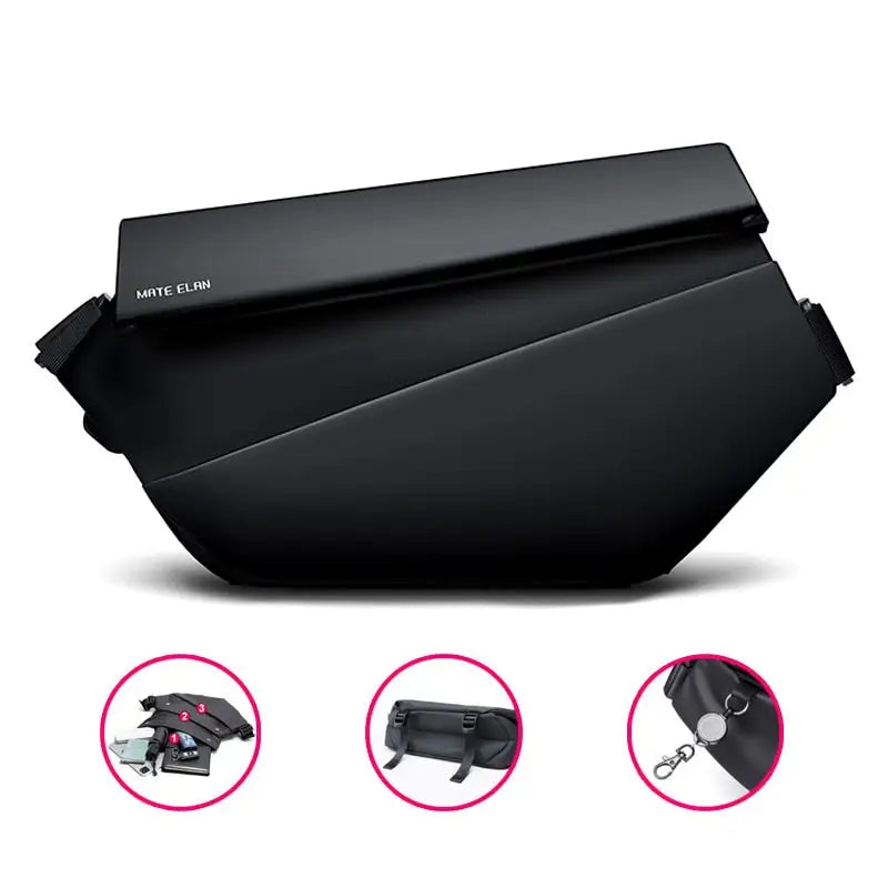 Durable oxford crossbody bag with adjustable straps and interior compartment - b-normal-leather - cross body bag