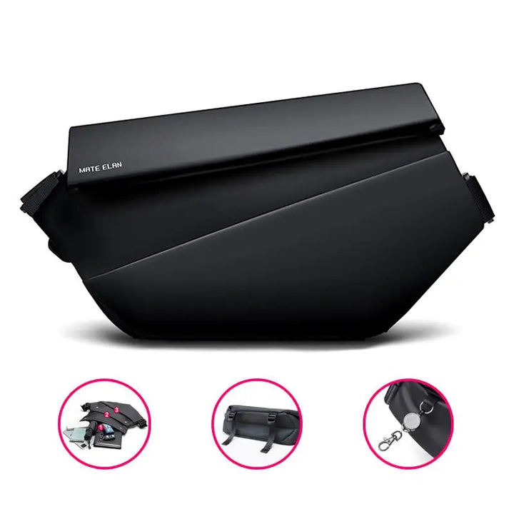 Durable oxford crossbody bag with adjustable straps and interior compartment - b-normal-leather - cross body bag