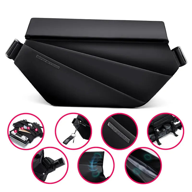 Durable oxford crossbody bag with adjustable straps and interior compartment - c-upgrade-leather-b - cross body bag