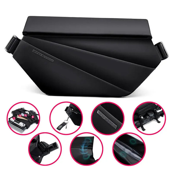 Durable oxford crossbody bag with adjustable straps and interior compartment - c-upgrade-leather-b - cross body bag