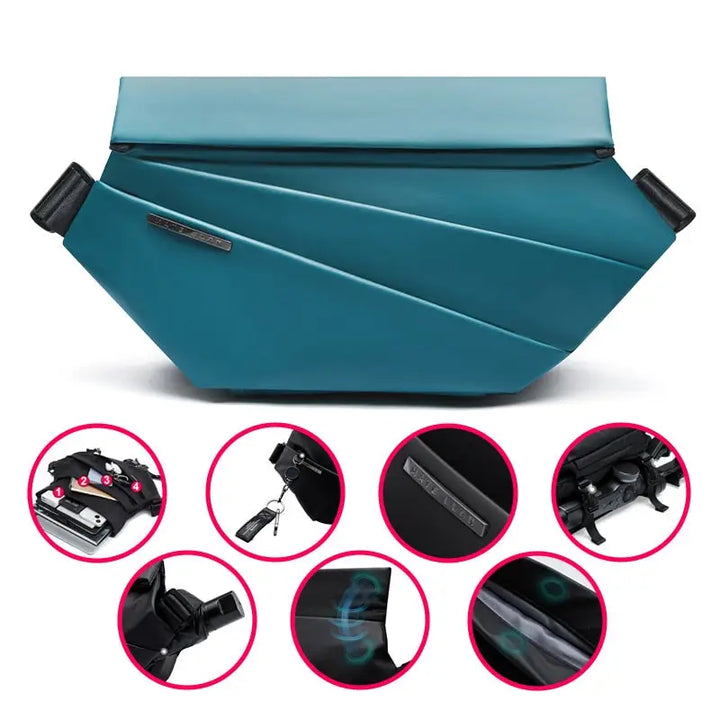 Durable oxford crossbody bag with adjustable straps and interior compartment - c-upgrade-leather-g - cross body bag