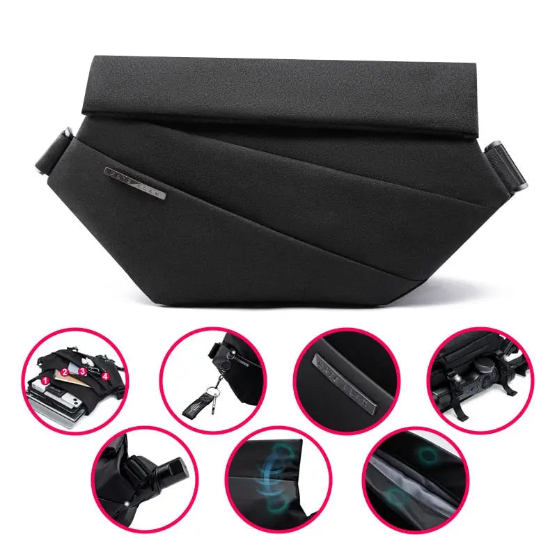 Durable oxford crossbody bag with adjustable straps and interior compartment - c-upgrade-oxford-b - cross body bag