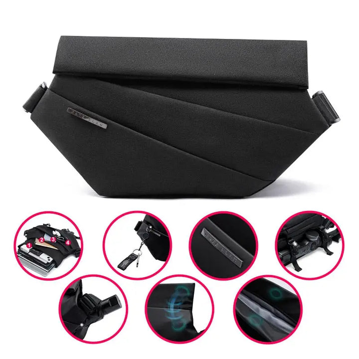 Durable oxford crossbody bag with adjustable straps and interior compartment - c-upgrade-oxford-b - cross body bag