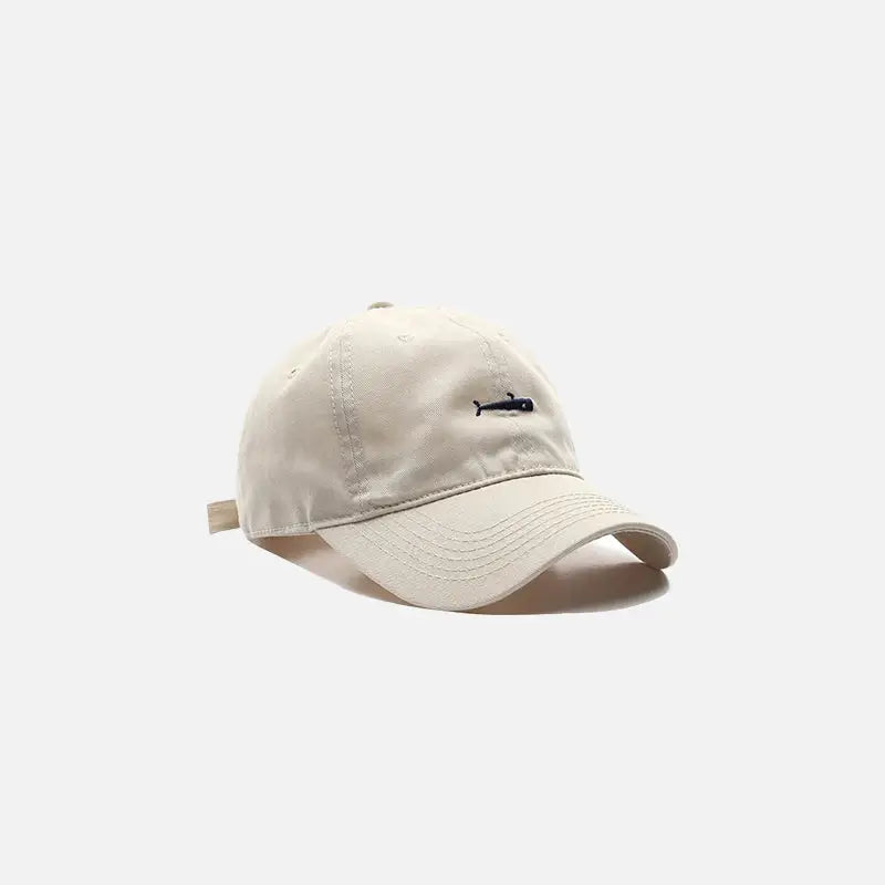 Y2k whale cap for stylish streetwear enthusiasts - beige / one size - baseball cap