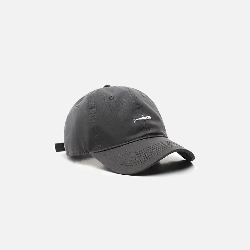 Y2k whale cap for stylish streetwear enthusiasts - grey / one size - baseball cap