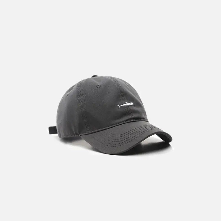 Y2k whale cap for stylish streetwear enthusiasts - grey / one size - baseball cap