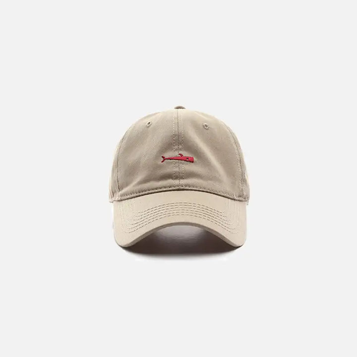 Y2k whale cap for stylish streetwear enthusiasts - khaki / one size - baseball cap