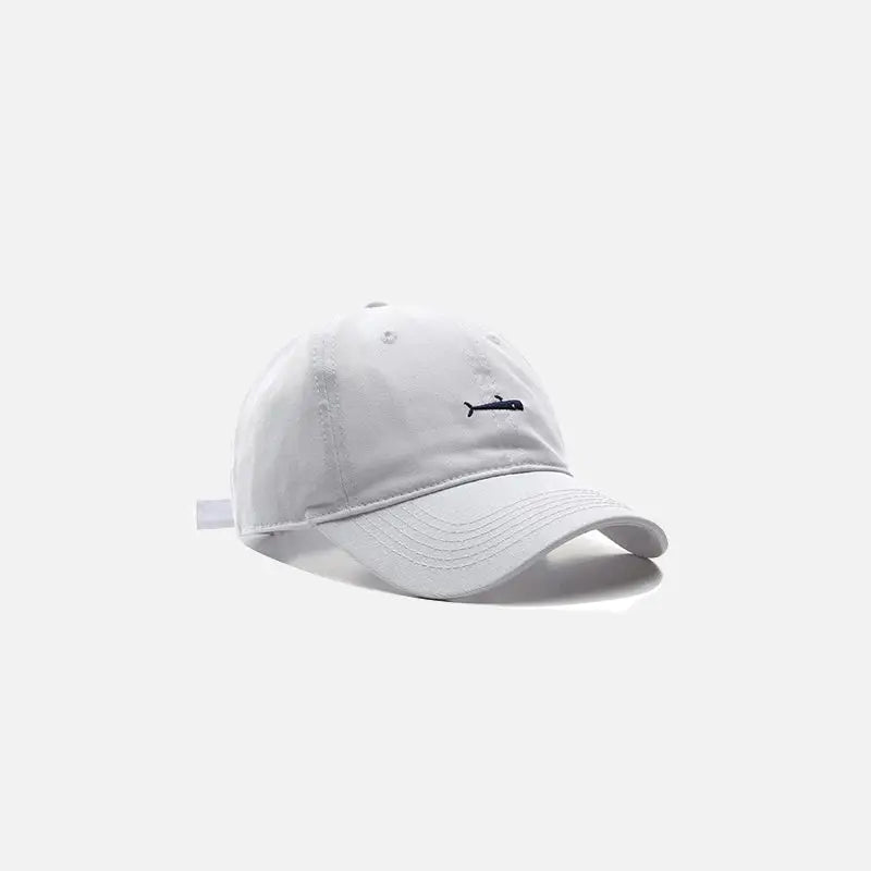 Y2k whale cap for stylish streetwear enthusiasts - white / one size - baseball cap