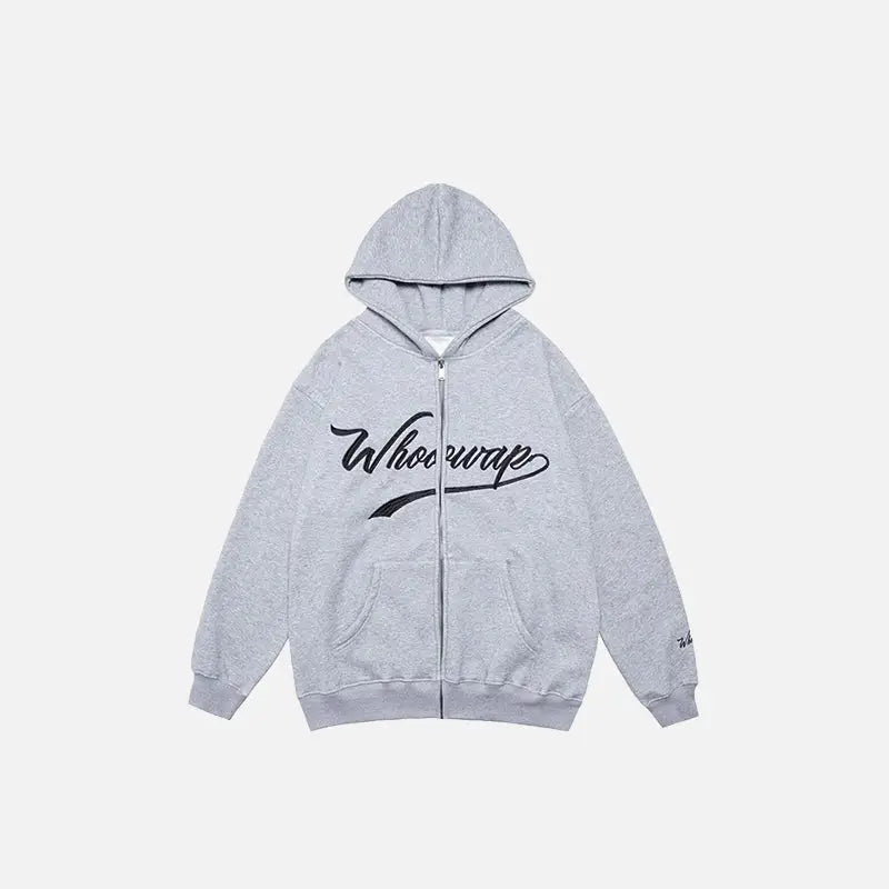 Y2k what’s new zip hoodie for ultimate comfort and style - gray / m - hoodies