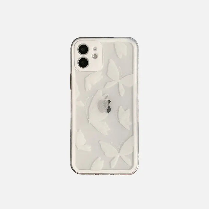 Y2k white butterfly iphone case for stylish protection - 7 8 - cases