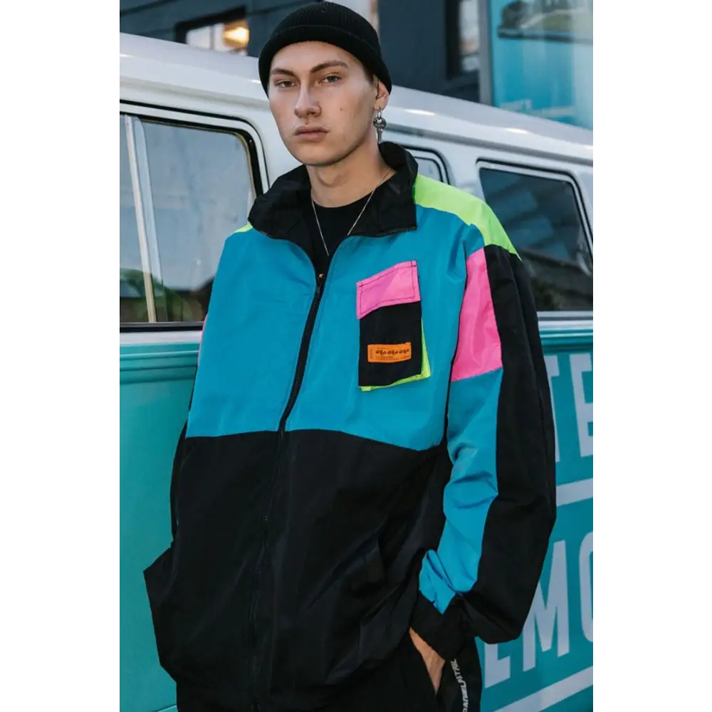 Y2k windbreaker track jacket for retro style and comfort - jackets