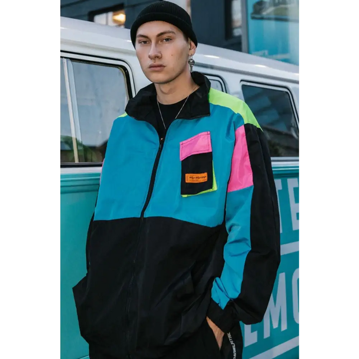 Y2k windbreaker track jacket for retro style and comfort - jackets