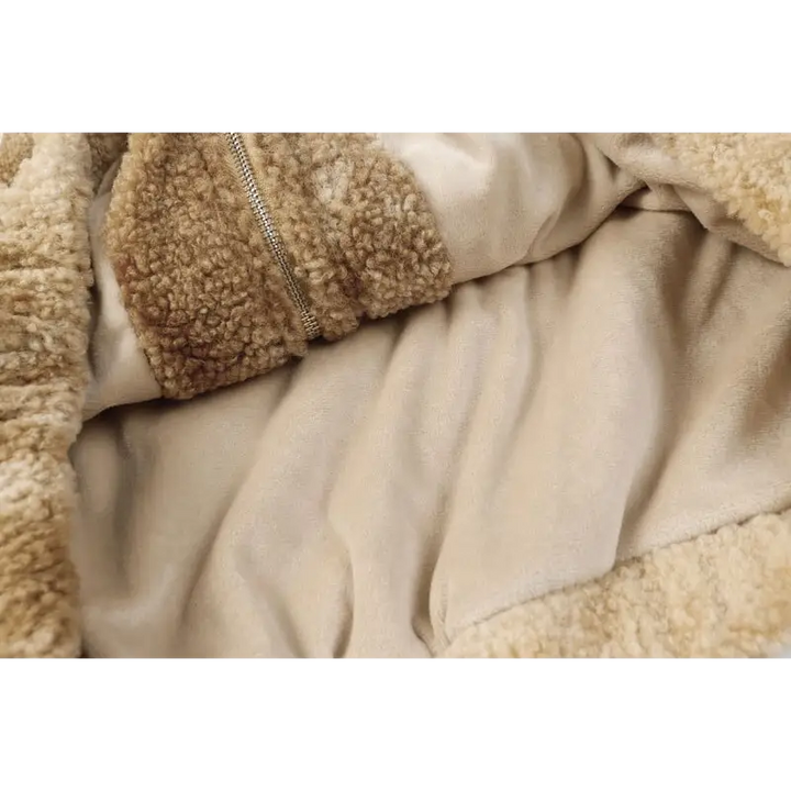 Y2k soft hooded fleece winter jacket for cozy style