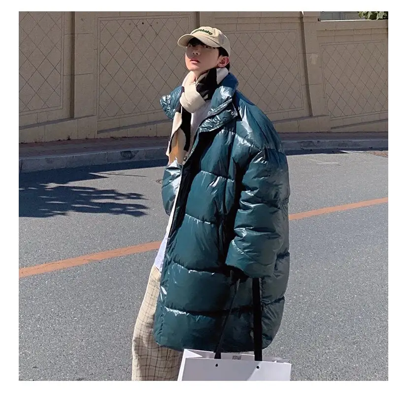 Winter oversized puffer jacket for y2k style and warmth