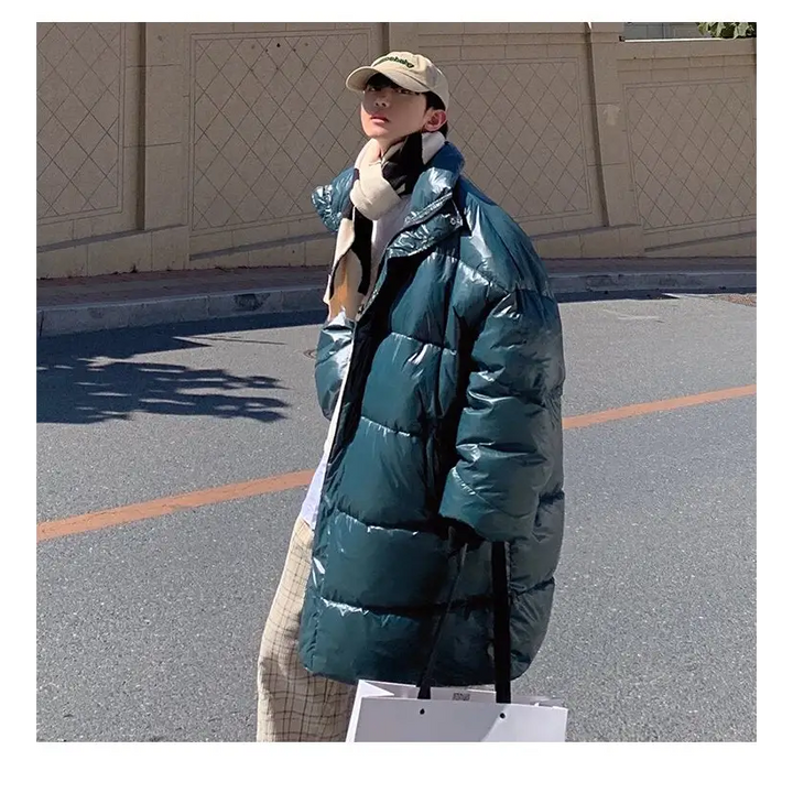 Winter oversized puffer jacket for y2k style and warmth