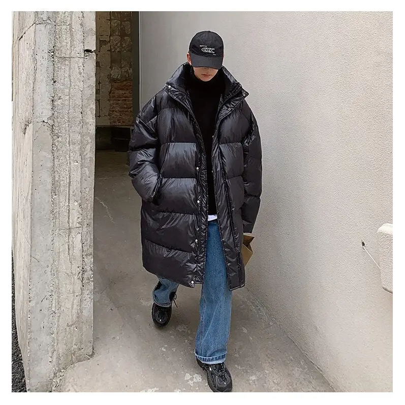 Winter oversized puffer jacket for y2k style and warmth