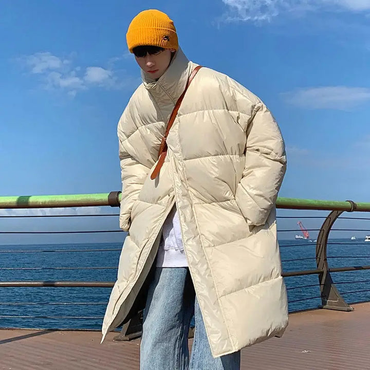 Winter oversized puffer jacket for y2k style and warmth