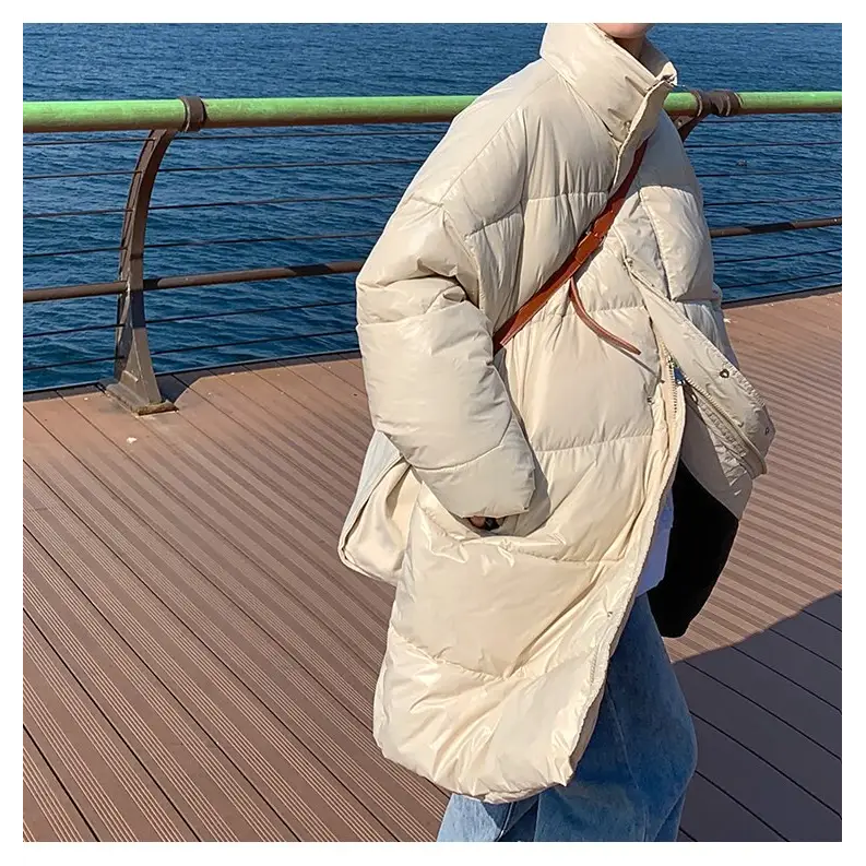 Winter oversized puffer jacket for y2k style and warmth