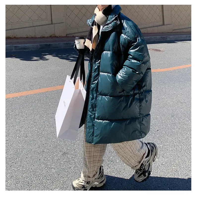 Winter oversized puffer jacket for y2k style and warmth