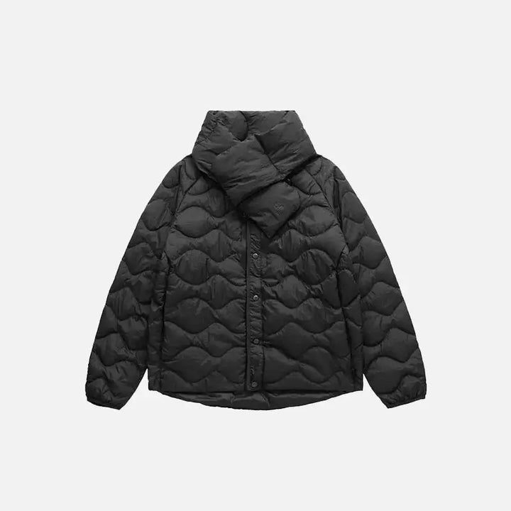 Y2k winter warm puffer jacket for cozy comfort all season - black / m - jackets