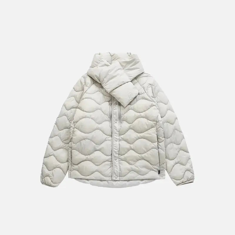 Y2k winter warm puffer jacket for cozy comfort all season - light grey / m - jackets
