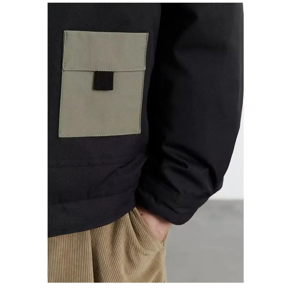 Y2k black jacket with unique patchwork design - jackets