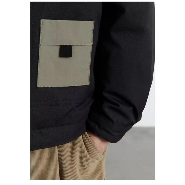 Y2k black jacket with unique patchwork design - jackets