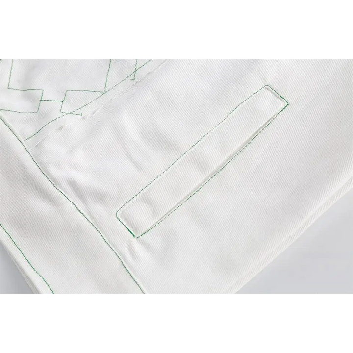 X mark y2k white varsity jacket for fashion-forward style