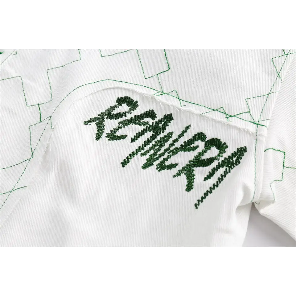 X mark y2k white varsity jacket for fashion-forward style