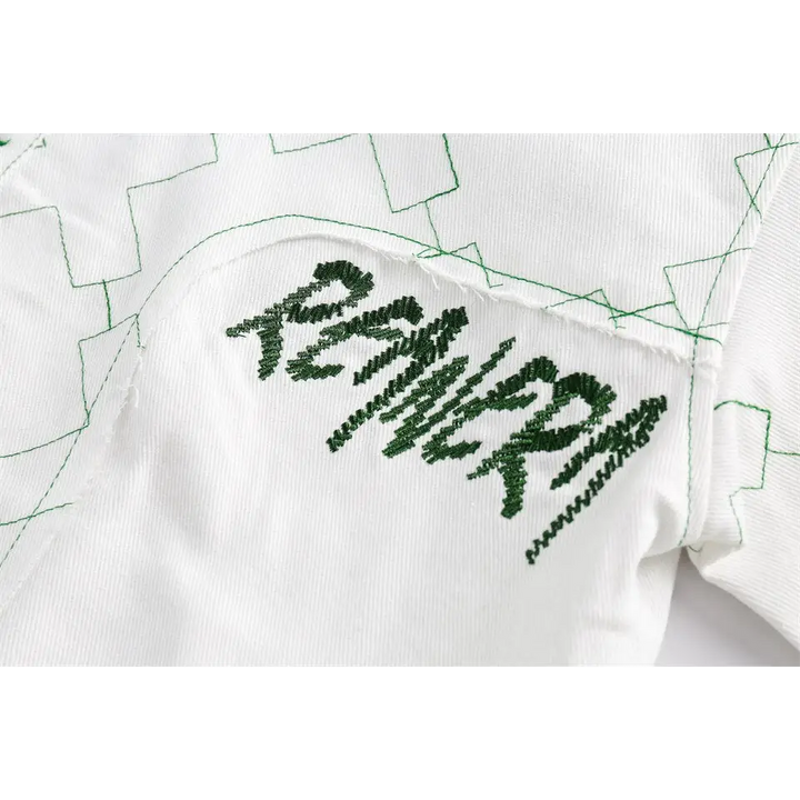 X mark y2k white varsity jacket for fashion-forward style