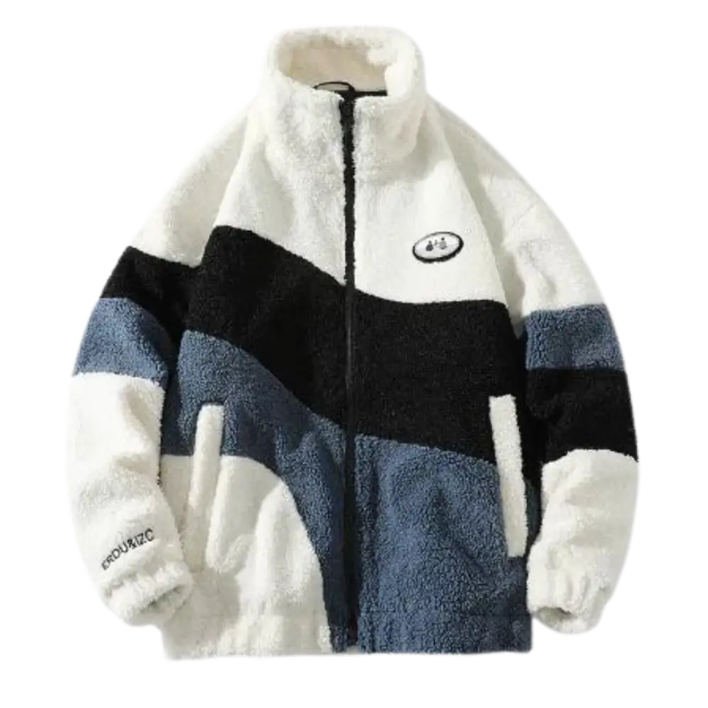 Y2k washed gray fleece for urban fashion enthusiasts - beige / s