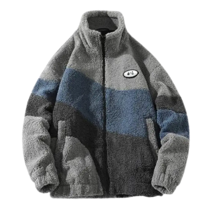 Y2k washed gray fleece for urban fashion enthusiasts - grey / s