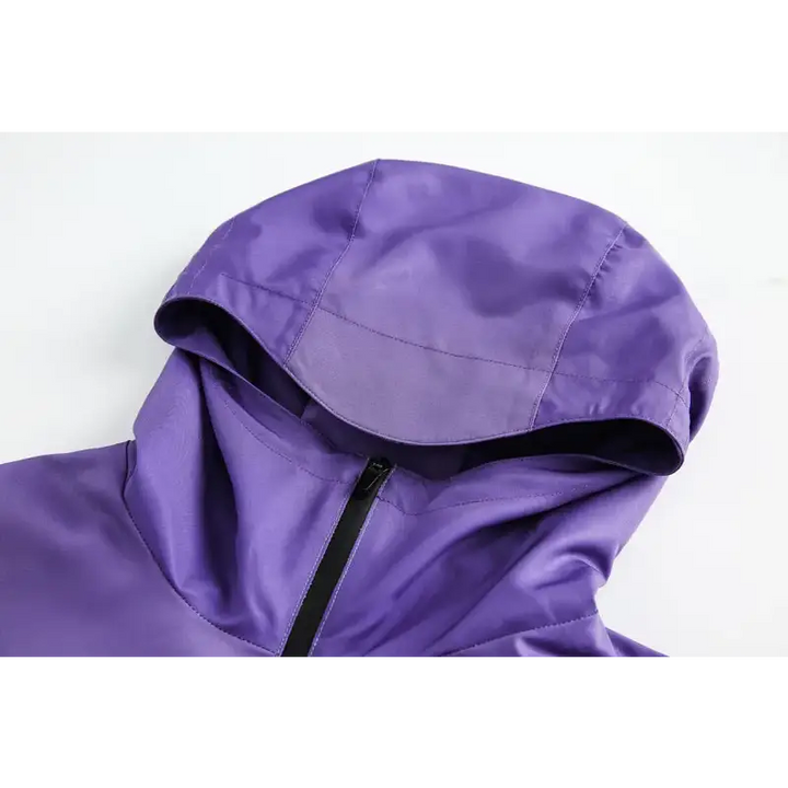 Y2k tie dye rainbow zip-up windbreaker for lightweight comfort - jackets