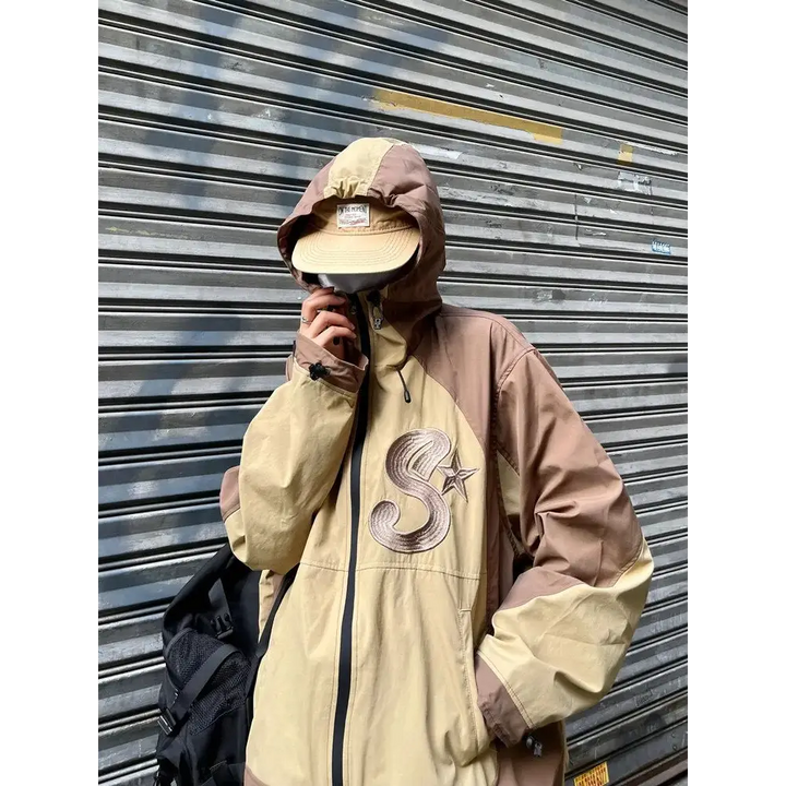 Y2k windbreaker jacket with vintage embroidery for style and comfort - jackets