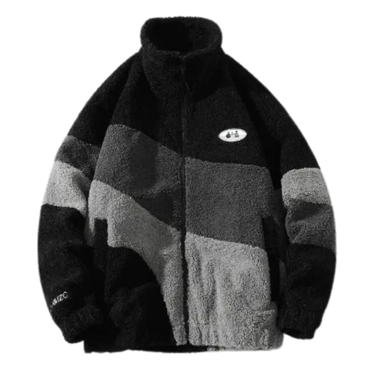 Y2k washed fleece jacket in anthrazit for urban fashion enthusiasts - s