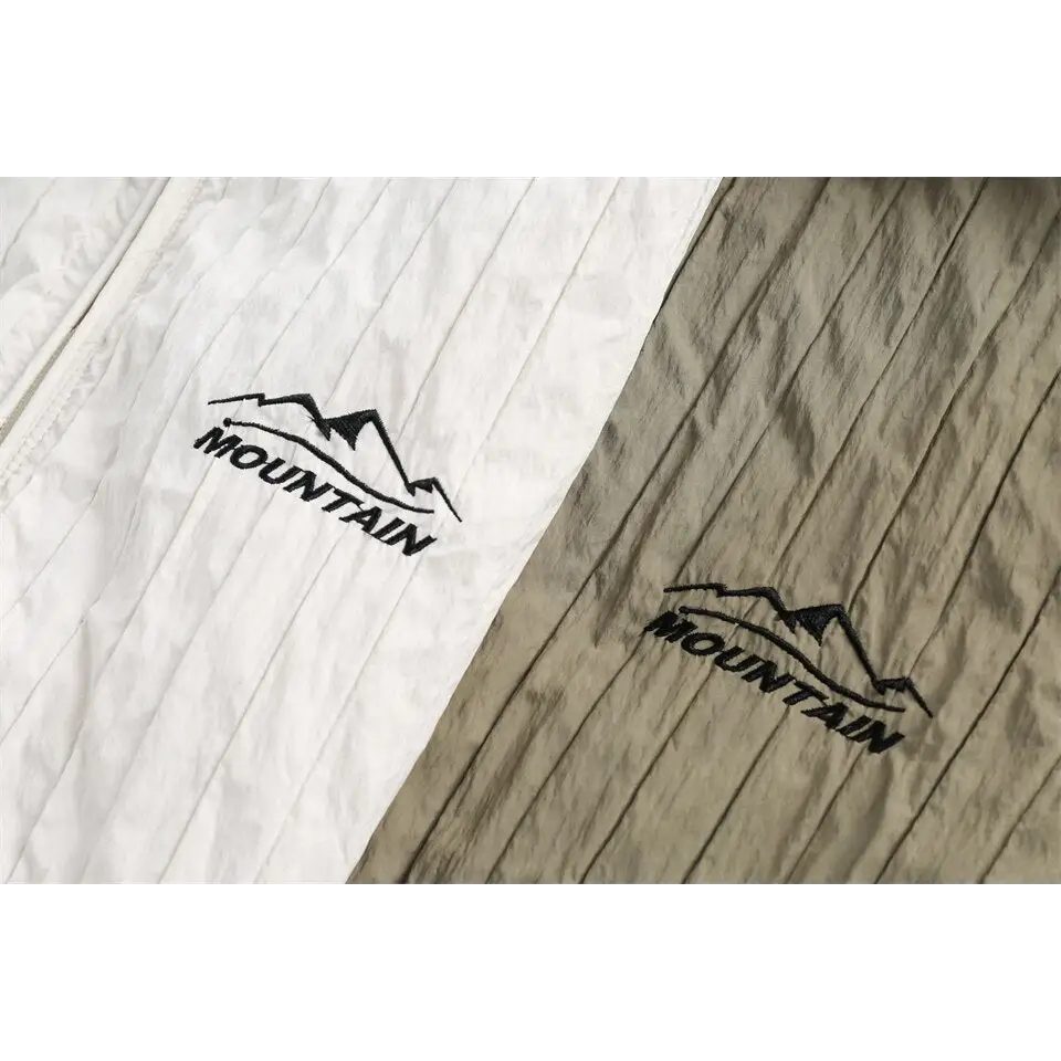 Y2k windbreaker hooded jacket in premium nylon and polyester