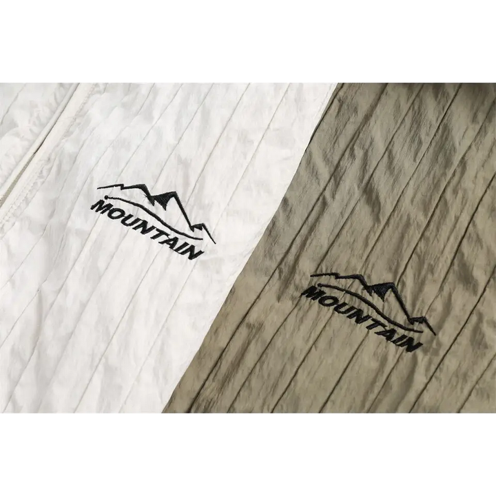 Y2k windbreaker hooded jacket in premium nylon and polyester