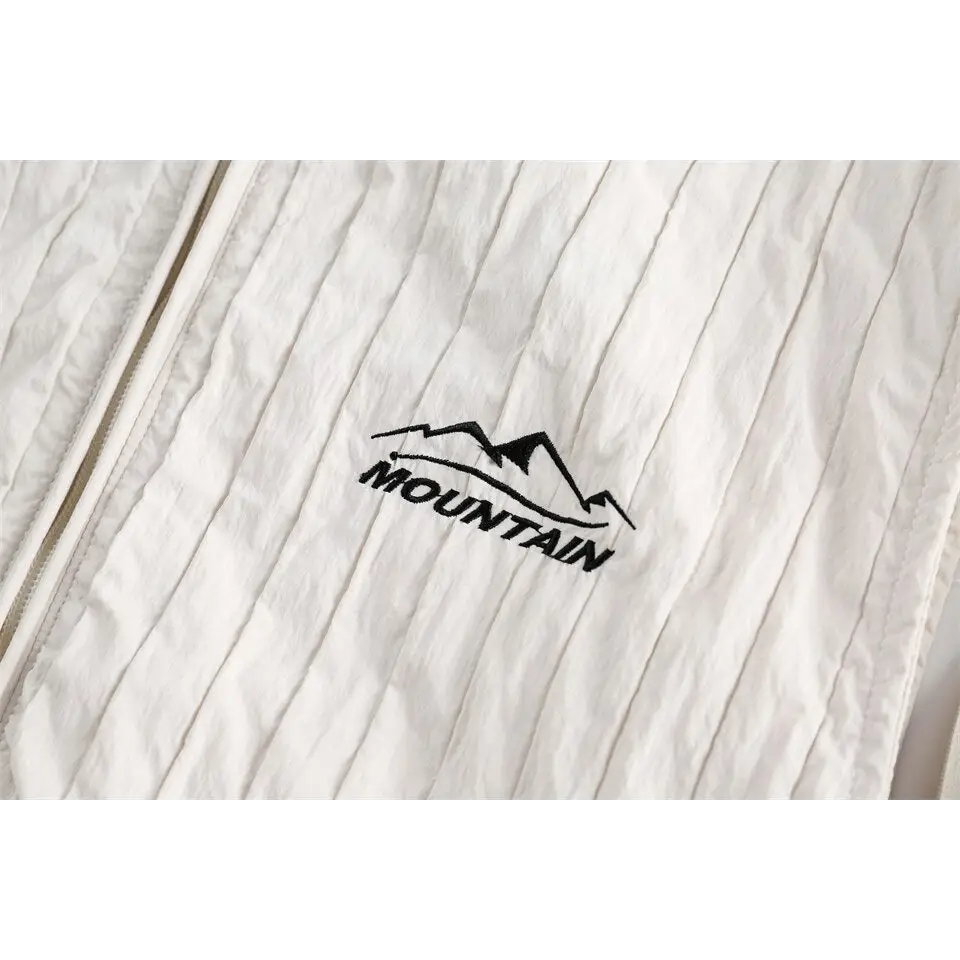 Y2k windbreaker hooded jacket in premium nylon and polyester